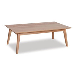 Copenhagen Solid European Oak Rectangle Coffee Table by Bent Design Studio - Coffee Tables