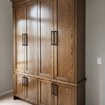 Custom White Oak Floor-to-Ceiling Storage Cabinet | Jacksonville Custom Cabinetr