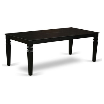 Dining Table With Wood Seat, Black White Finish (Only Tabletop Available)
