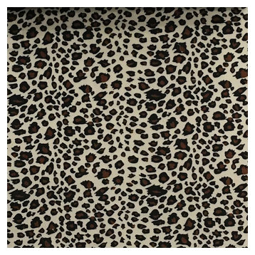 Safari Cheetah Velvet Fabric, Brown With Backing