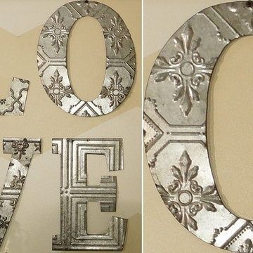 Embossed Metal "LOVE" Wall Decor