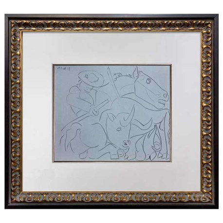 Pablo Picasso LINOGRAVURE Limited Edition "La Pique Cassee" 1959 w/Frame