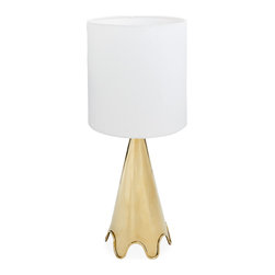 Jonathan Adler - Brass Ripple Table Lamp - Table Lamps