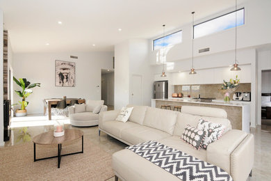 Photo of a contemporary living room in Wollongong.