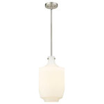 Innovations Lighting - Innovations Lighting 493-1S-SN-G501-12 Lowell, 1 Light Mini Pendant Industri - Innovations Lighting Lowell 1 Light 12 inch BrusheLowell 1 Light Mini  Brushed Satin NickelUL: Suitable for damp locations Energy Star Qualified: n/a ADA Certified: n/a  *Number of Lights: 1-*Wattage:100w Incandescent bulb(s) *Bulb Included:No *Bulb Type:Incandescent *Finish Type:Brushed Satin Nickel