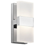 Elan Lighting - Elan Lighting 83850 Haiden - 11.25 Inch 2 Led Wall Sconce - Frosted Acrylic Blocks Held By A Chrome Finish StrHaiden 11.25 Inch 2  Chrome Frosted Glass *UL Approved: YES Energy Star Qualified: n/a ADA Certified: YES  *Number of Lights: 2-*Wattage: LED bulb(s) *Bulb Included:Yes *Bulb Type:LED *Finish Type:Chrome