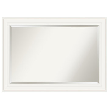 Ridge White Beveled Wall Mirror 41.5 x 29.5 in.