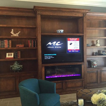 Traditional Entertainment Unit & Bathrooms
