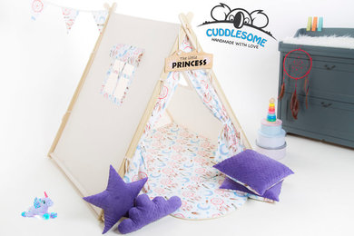 Purple Dreamcatcher teepee tent for kids by Cuddlesome
