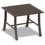 Sunset West Outdoor Furniture - La Jolla End Table - Sunset West's classic La Jolla End Table is rendered in high quality, low-maintenance aluminum that will stand the test of time. This End Table features a slat top with subtly flared channel legs.