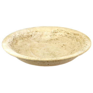 Travertine Marble Centerpiece Bowl, 14"x3"