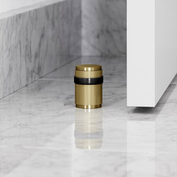 Luxe Knurled Door Stop Brushed Gold - Drawer & Cabinet Hardware