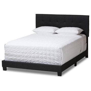 Brookfield Charcoal Gray Fabric Bed, Queen