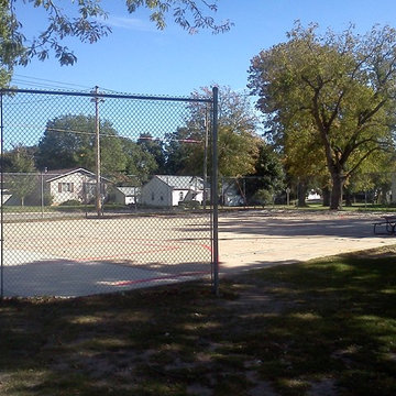 Jordan O's Hercules Diamond Basketball System on a 50x100 in Riceville, IA