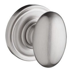 Baldwin - Ellipse Door Knob on Traditional Round Rose - Door Hardware