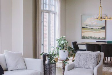 Example of a danish living room design in Other