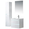 Vanity Art LED Lighted Wall-Hung Single-Sink Vanity With Resin Top, 24"