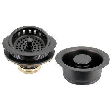 Two Wing Nut Style Large Kitchen Basket Strainer, Oil Rubbed Bronze, Oil Rubbed