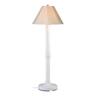 Patio Living Concepts Bahama Weave 60 In. Red Castango Floor Lamp With Spa Shade 37163
