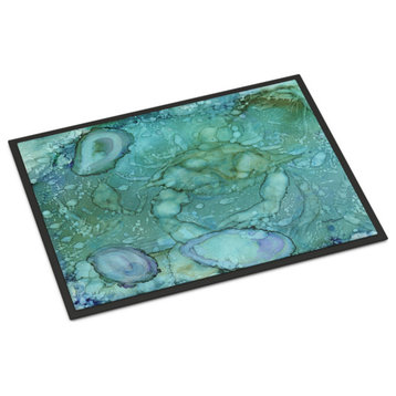 Abstract Crabs And Oysters Indoor Or Outdoor Mat 18X27 8963Mat, 18"Hx27"W
