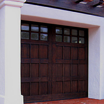 Rustic Spanish Carriage Style Garage Door in Santa Barbara