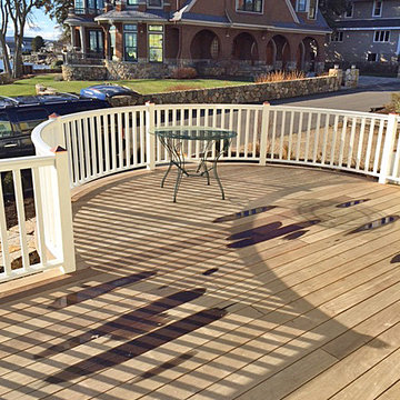 Curved Deck Railing in Quincy, MA