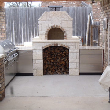 The Newsome Family Wood Fired Brick Pizza Oven in Texas