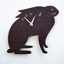 Black Hare Children's Wall Clock - Kids Clocks