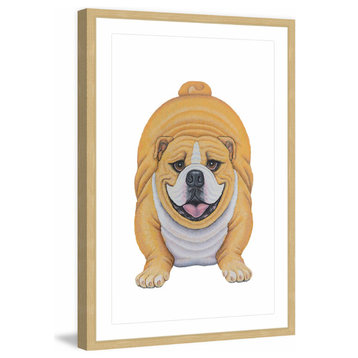 "English Bulldog" Framed Painting Print, 12"x18"