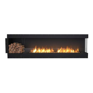 Flex Right Corner Bioethanol Firebox Black Finish Contemporary