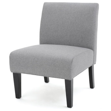 GDF Studio Kendal Fabric Grand Accent Chair, Gray/Single