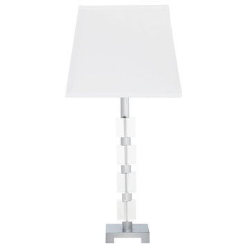 25" In Wendi Glam Crystal Cube Ice Table Lamp