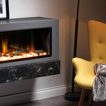 Litedeer Homes Electric Fireplaces 45-in Ultra Linear Smart Electric Fireplace