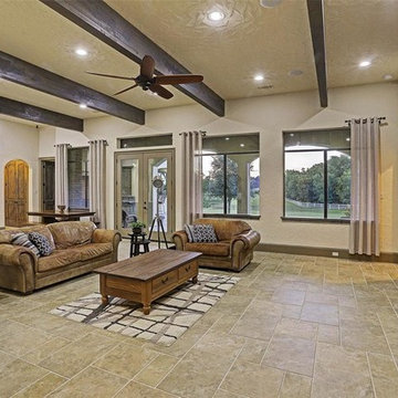 Transitional Mediterranean Style Custom Home on Acreage in Richmond, Texas