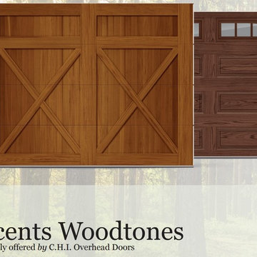 Painted Faux Wood All Steel Garage Doors
