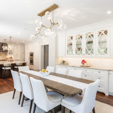 Elegant Open Dining Area with Custom Built In Storage
