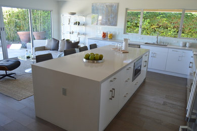 Example of a minimalist kitchen design in Los Angeles