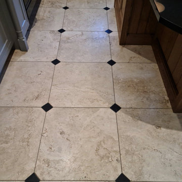 Restoration Clean of a Limestone Tiled floor in York