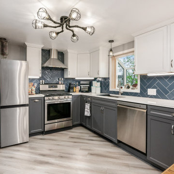 Two-Tone Kitchen Remodel Done With New Kitchen Solvers Legacy Cabinets