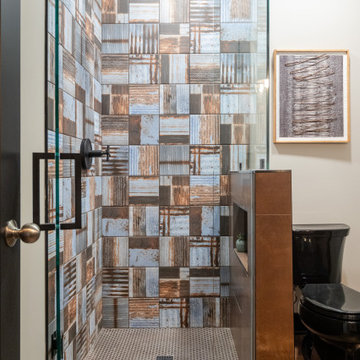 Lower Level Frameless Industrial Detroit Style Shower - Gettin City with It