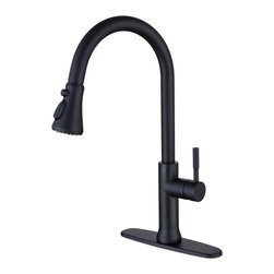 RBROHANT - Pull Down Touch Single Handle Kitchen Faucet, Black - Kitchen Faucets