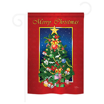 Christmas Merry Christmas Tree 2-Sided Impression Garden Flag