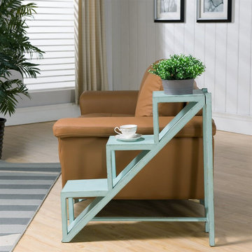 Coast to Coast Stair Step Accent Table in Kimberely Weathered Blue