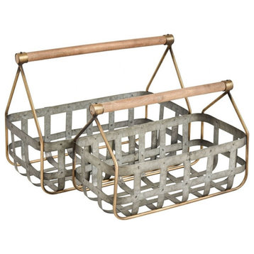 Rayleigh Court - 14 Inch Basket (Set of 2) - Decor - Decorative Baskets