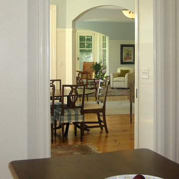 View from Kitchen Eating Area through to Dining Room and Living Room
