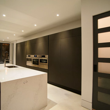 Refined Contrast & Seamless Flow: Lincoln Park Modern Kitchen