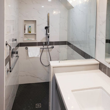 Enlarging an existing bathroom to make an accessible bathroom in Elmvale