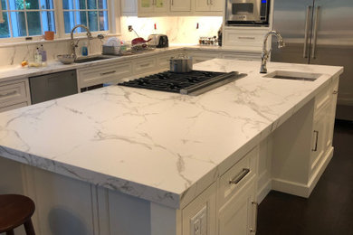 Transitional kitchen photo in New York