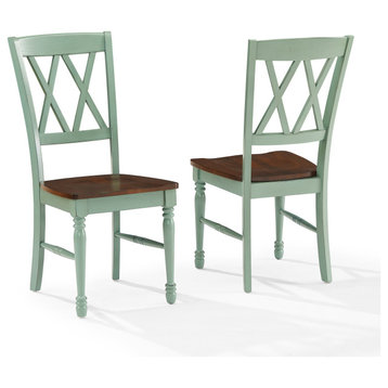 Shelby 2, Piece Dining Chair Set, 2 Chairs, Distressed Teal