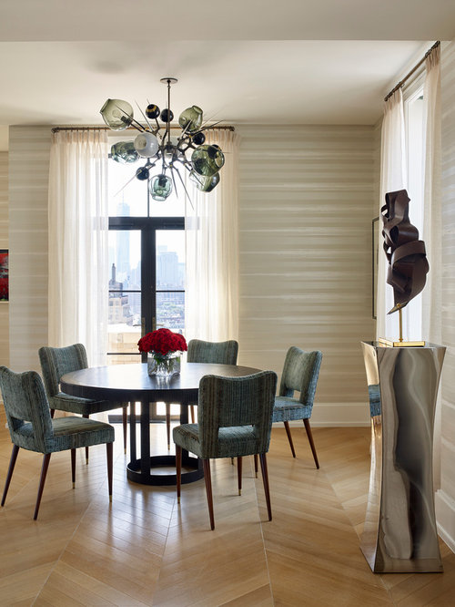 Dining Room Design Ideas, Remodels & Photos with Beige Walls